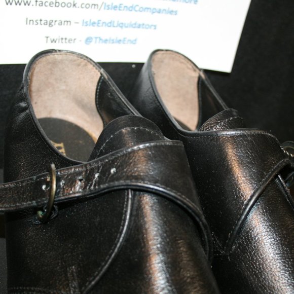 Barclay Black Loafer Dress Shoes with Buckle Used - Picture 5 of 16